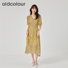 oldcolour2023夏季新款高级感气质V领泡泡袖高腰碎花裙O21101182 商品缩略图2