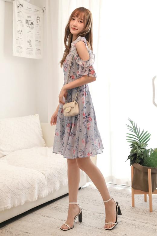 UE 典雅印花挖肩连衣裙 2695 商品图2