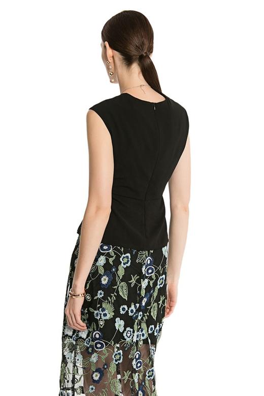 Lia Shade 黑色方领收腰无袖上衣 2750 商品图4