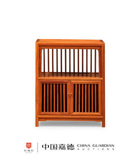 红桥红  家具严选  缅甸花梨(大果紫檀）  【39直棂 小茶水柜】