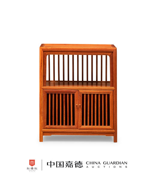 红桥红  家具严选  缅甸花梨(大果紫檀）  【39直棂 小茶水柜】 商品图0