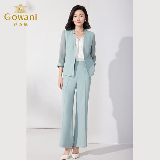 【套装】乔万尼职业套装女纯色薄款小香风轻奢高级感收腰ET2G222 商品图1