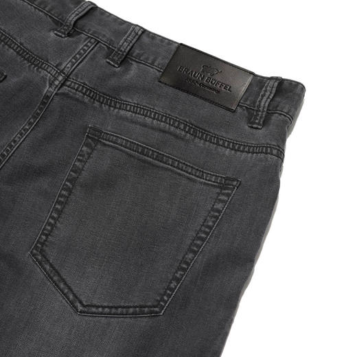 布兰施男士时尚黑灰直筒牛仔裤 商品图7