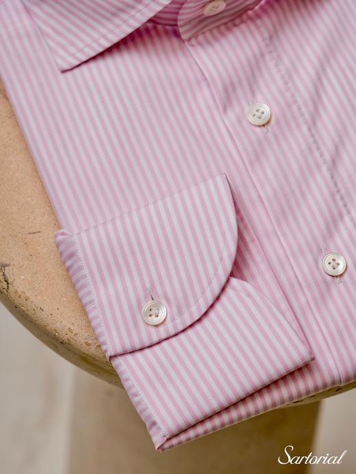 100Hands 粉色条纹海岛棉衬衫 Alumo 商品图2