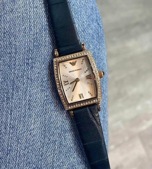 新款来啦～太好看啦！！🤩EMPORIO ARMANI阿玛尼女士手腕表钢表，AR11469藏蓝色方糖环钻 商品图1