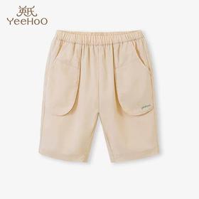 英氏男童七分裤2023新款夏季薄款休闲时尚儿童裤子YRKZJ2P350A