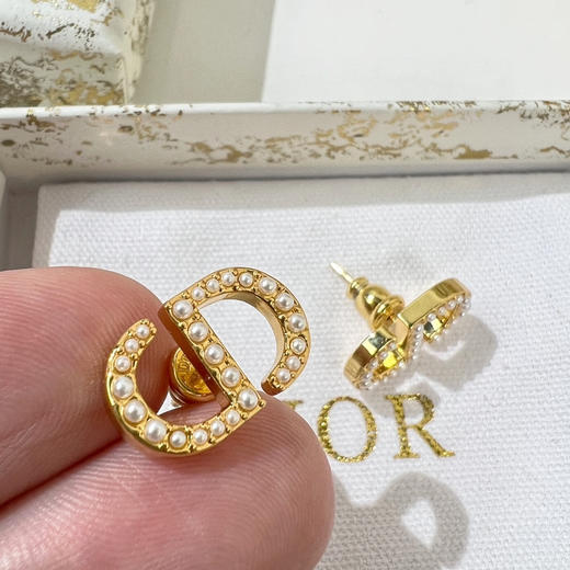 DIOR迪奥CD珍珠耳钉耳环 商品图2