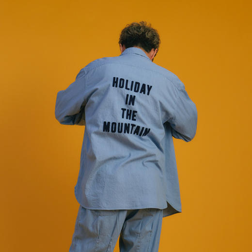 Mountain Research HOLIDAY Shirt 6oz牛仔布工装风刺绣标语衬衫 商品图1