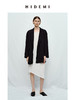 HIDEMI 清透艺术感微褶皱双排扣超薄西装外套 黄油色/黑色 商品缩略图0