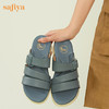 Safiya/索菲娅2023新品春夏真皮外穿休闲百搭软底坡跟凉拖 SF32110036 商品缩略图2