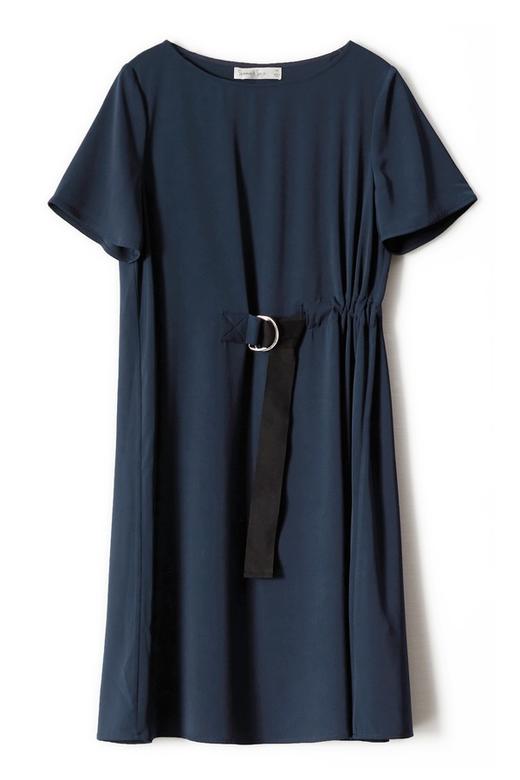 SUMMER & SAGE 海军蓝收腰连衣裙 7218 商品图3