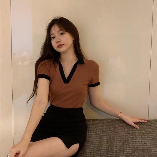 【纯欲甜辣风❗️夏季新款潮设计感小众上衣】小众低调，清洗可爱，甜妹也能轻松驾驭，穿上秒变甜辣妹，短款ins辣妹短袖t恤女 商品图3