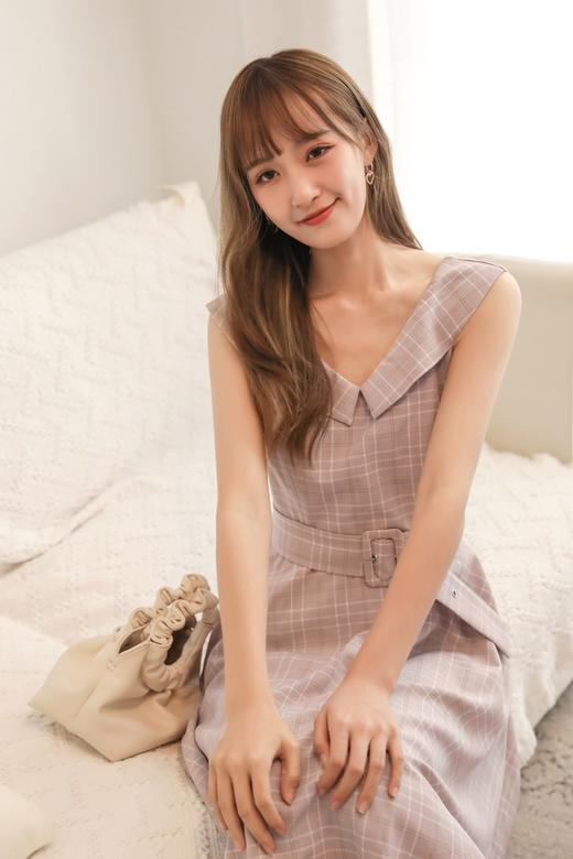 SUMMER & SAGE 格纹潘彼得翻领连衣裙 2725 商品图4