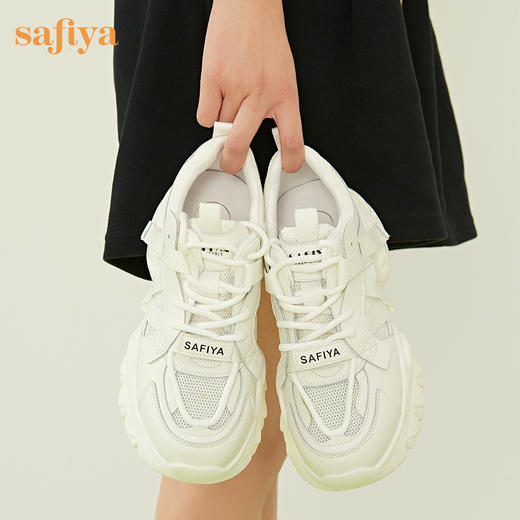 Safiya/索菲娅2023秋季新品炸街网红厚底透气网面小众增高老爹鞋 SF33112442/ SF31112442 商品图0