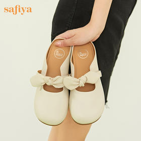 Safiya/索菲娅2023夏季新品温柔风蝴蝶结外穿休闲一脚蹬半拖单鞋 SF31110401