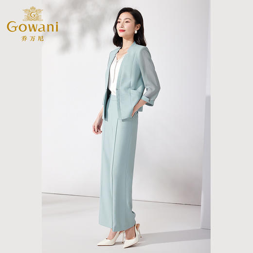 【套装】乔万尼职业套装女纯色薄款小香风轻奢高级感收腰ET2G222 商品图3