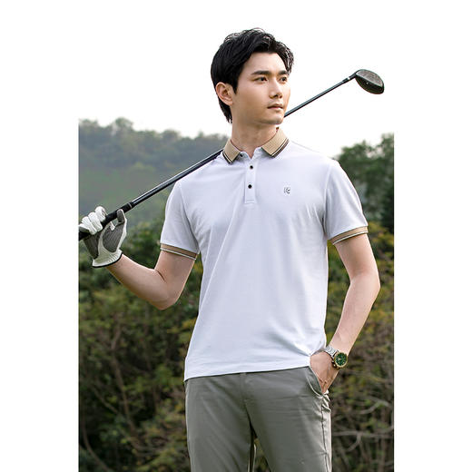 【断码清仓】HX 夏季翻领短袖T恤Y102320184101POLO杉 商品图1