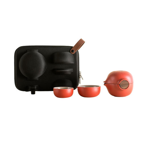 陆宝陶瓷茶具旅行小茶具套组喜从天降送礼茶组5件套 商品图0