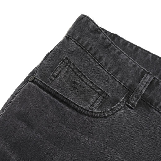布兰施男士时尚黑灰直筒牛仔裤 商品图6