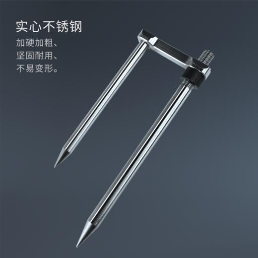 空钩悟道钓鱼伞地插 镜面不锈钢配件12mm螺纹口防滑可拆卸伞底座 商品图1