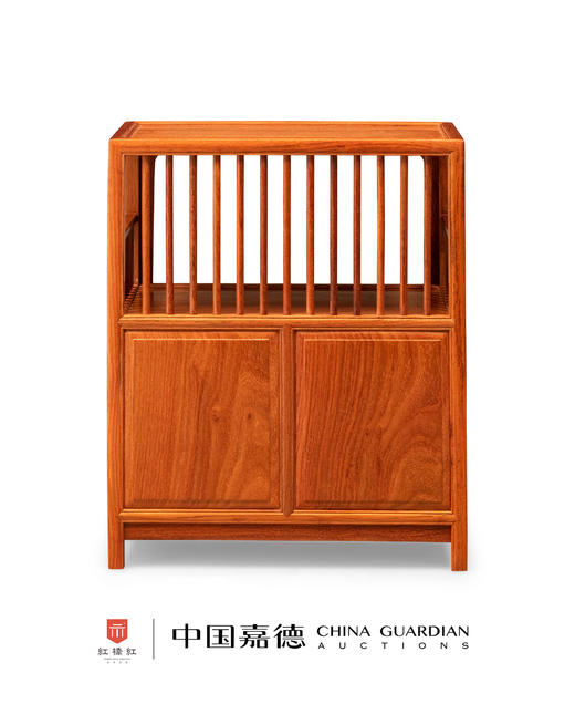 红桥红  家具严选  缅甸花梨(大果紫檀）  【39直棂 小茶水柜】 商品图4