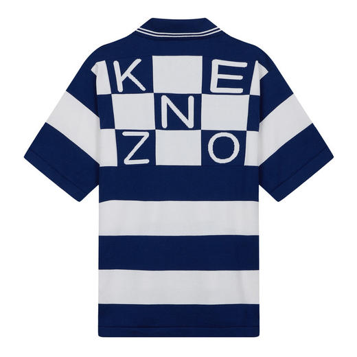 KENZO 高田贤三  男士棉质休闲条纹POLO衫翻领短袖 FD55PU3713CN 商品图1