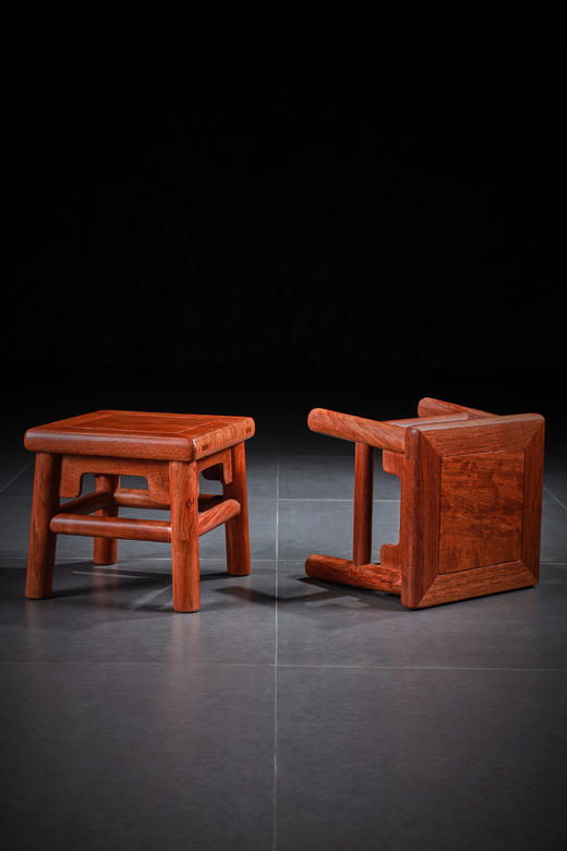 红桥红  家具严选  缅甸花梨（大果紫檀）【28小富贵凳】 商品图3