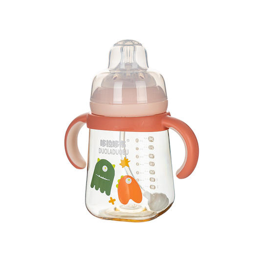 哆拉哆布宝宝耐摔宽口水杯学饮杯奶瓶一杯三用ppsu奶瓶240/300ml 商品图6