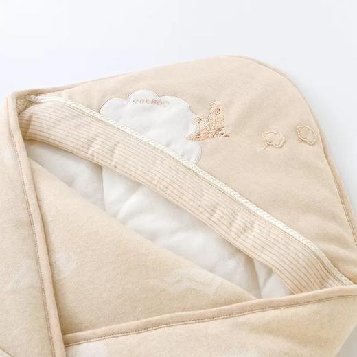 英氏秋冬婴儿夹棉抱被初生儿纯棉盖被外出抱毯新生儿YEBAJ02015A 商品图1
