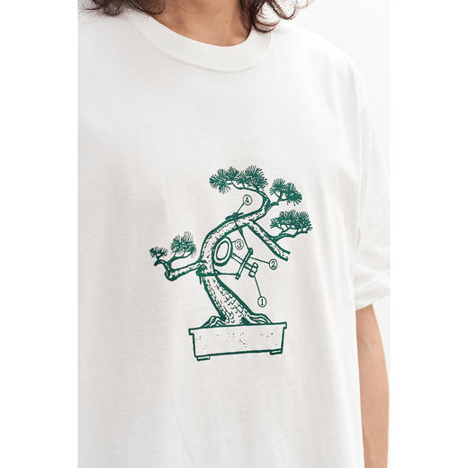 吃茶去chichaqu全棉圆领短袖T恤 印花松 商品图3