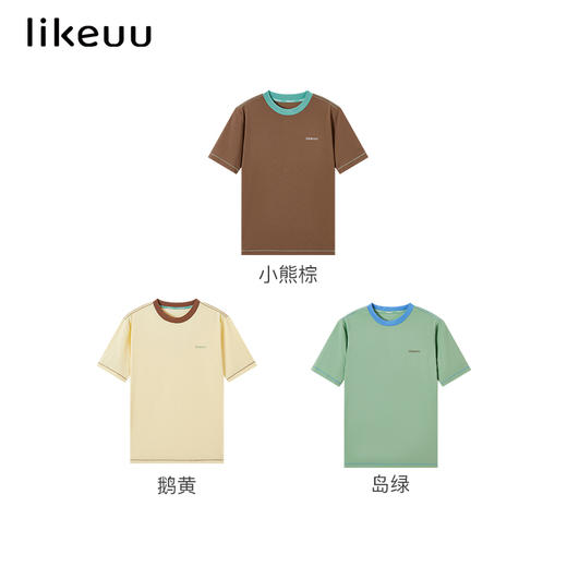 likeuu男女童吸湿速干圆领短袖T恤柔软宽松版型ZY 商品图4