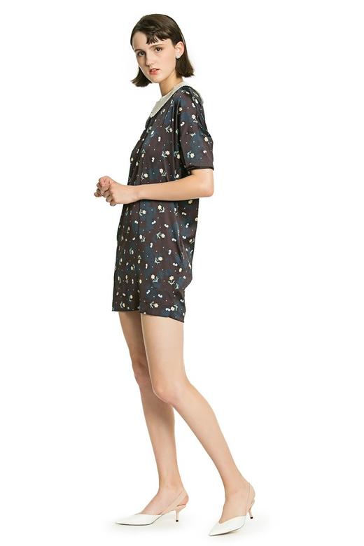 DONG DE XI 彼得潘领花卉连身裙 3046 商品图4