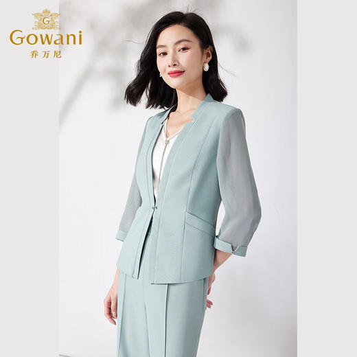 【套装】乔万尼职业套装女纯色薄款小香风轻奢高级感收腰ET2G222 商品图2