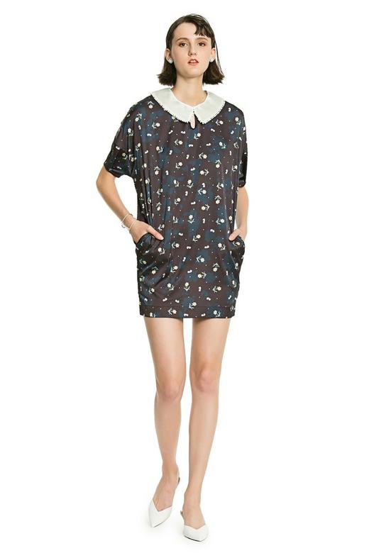 DONG DE XI 彼得潘领花卉连身裙 3046 商品图0