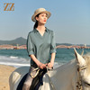 佐尔美夏季新款 桑蚕丝真丝弹力缎衬衣女E32CS20 商品缩略图1