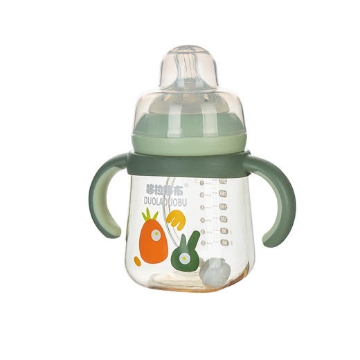 哆拉哆布宝宝耐摔宽口水杯学饮杯奶瓶一杯三用ppsu奶瓶240/300ml 商品图7