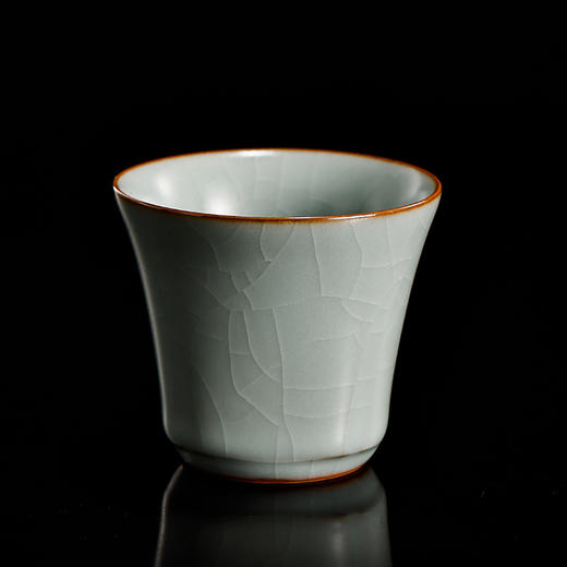 【丰子汝窑】【高圆方杯2入】茶杯手工开片主人杯陶瓷汝瓷单杯子个人品茗杯功夫茶具 商品图5