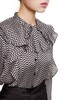 ELLA JADE 黑白人字纹荷叶边上衣 8837 商品缩略图2