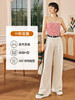 OLrain欧芮儿法式米白色牛仔裤女春季2023新款高腰直筒阔腿拖地裤 商品缩略图2
