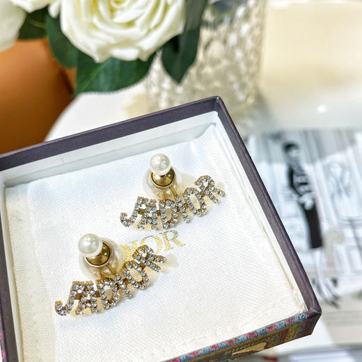 DIOR迪奥JADIOR大小珍珠耳钉耳环 商品图1