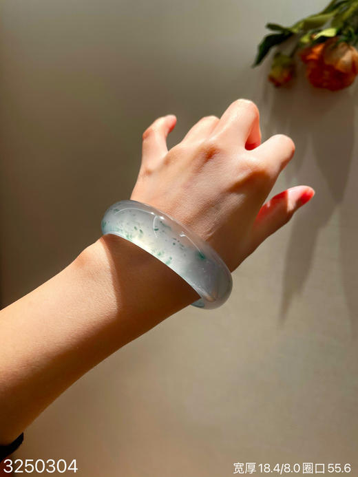 玻璃木纳飘花手镯【3250304】圈口55.6~具体价格微信咨询 商品图4