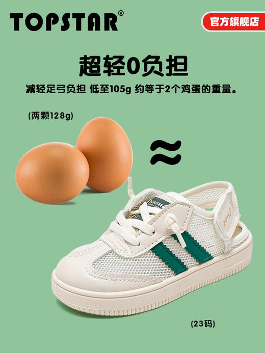 TOPSTAR夏男女童运动网鞋魔术贴软底幼儿园鞋1708 商品图2