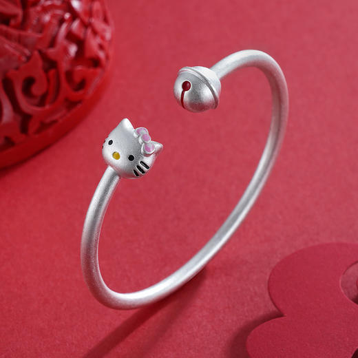子佩集S990银铃铛KT猫童镯【MY-000014-1】2304 商品图1