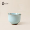 【清仓特惠5折，仅1件】陆宝汝窑茶杯主人杯单杯高端个人专用喝茶杯茶叶末釉品茗杯70ml礼盒装 海棠杯 商品缩略图1