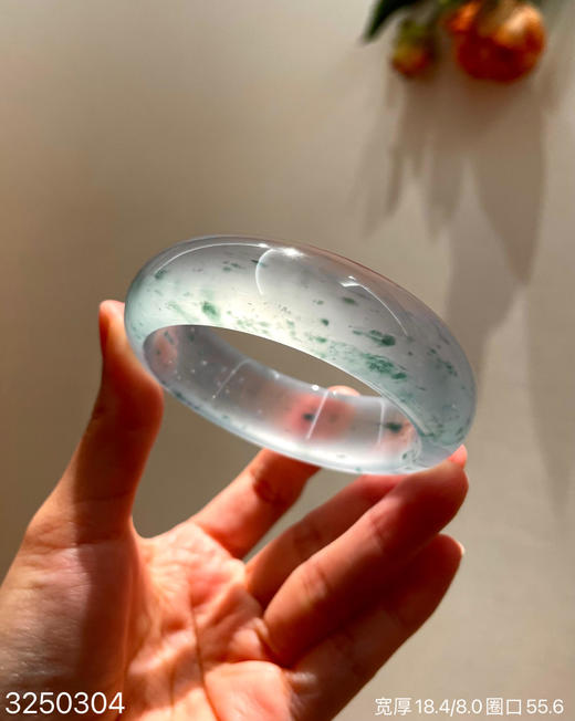 玻璃木纳飘花手镯【3250304】圈口55.6~具体价格微信咨询 商品图2