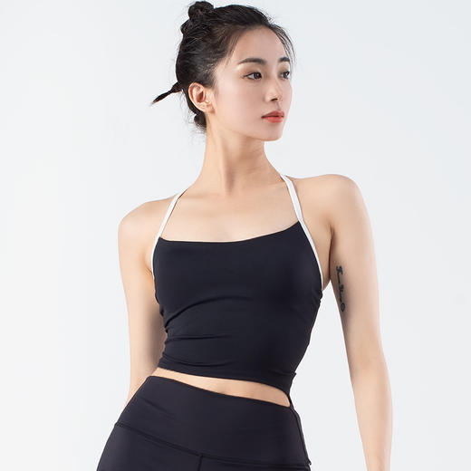 跃牌【化蝶双飞】系列拼色挂脖带胸垫吊带美背瑜伽服TM0110（可拆胸垫） 商品图10