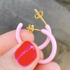 北京仓｜LULU Copenhagen-Color Hoop-彩圈 淡粉 耳环 (中号)［丹麦设计师］ 商品缩略图5