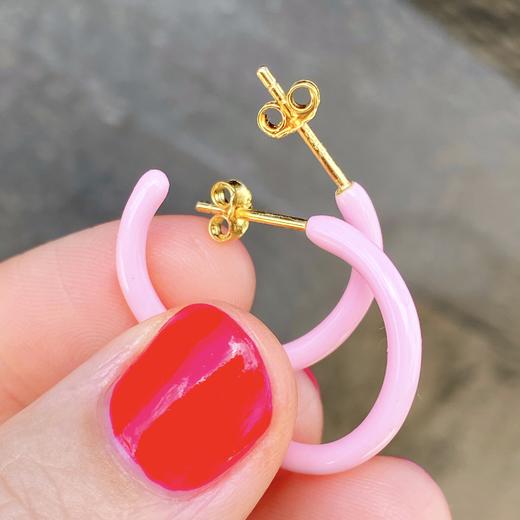 北京仓｜LULU Copenhagen-Color Hoop-彩圈 淡粉 耳环 (中号)［丹麦设计师］ 商品图5