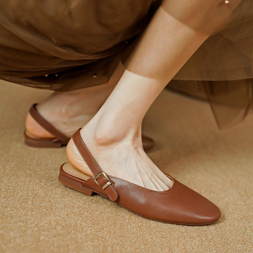 舒适圆头，里外全头层皮舒适包头凉鞋PS1339 商品图10