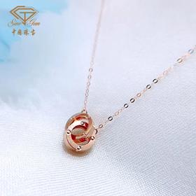 百货世界-中国珠宝18K金环环相扣项链